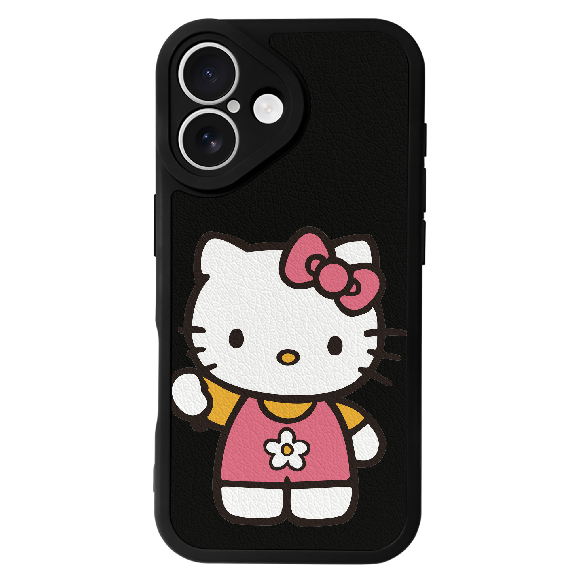 （画像用） Hello Kitty ハローキティ 【iPhone 16シリーズ対応】シリコンスマホケース（レザー調） 材質：シリコン